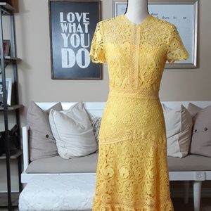 Antonio Melani Yellow Embroidered Dress  (2) NWT!